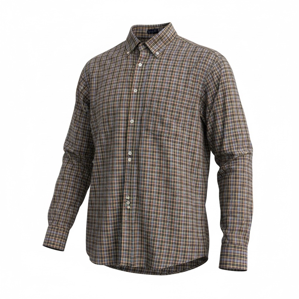 Men's Plaid Button-Down Shirt